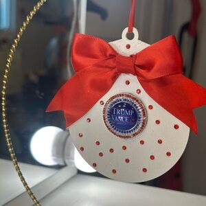 Red and White Holiday Ornament